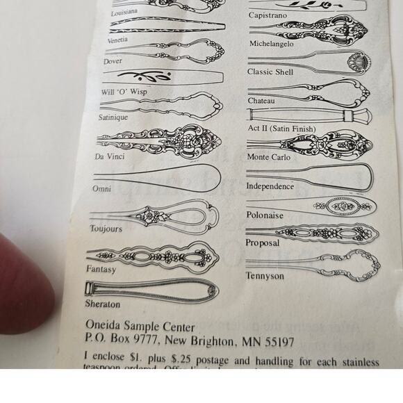 Oneida Sheraton Cube Mark Four (4) Serving Set Spoons Glossy EUC - Picture 5 of 5